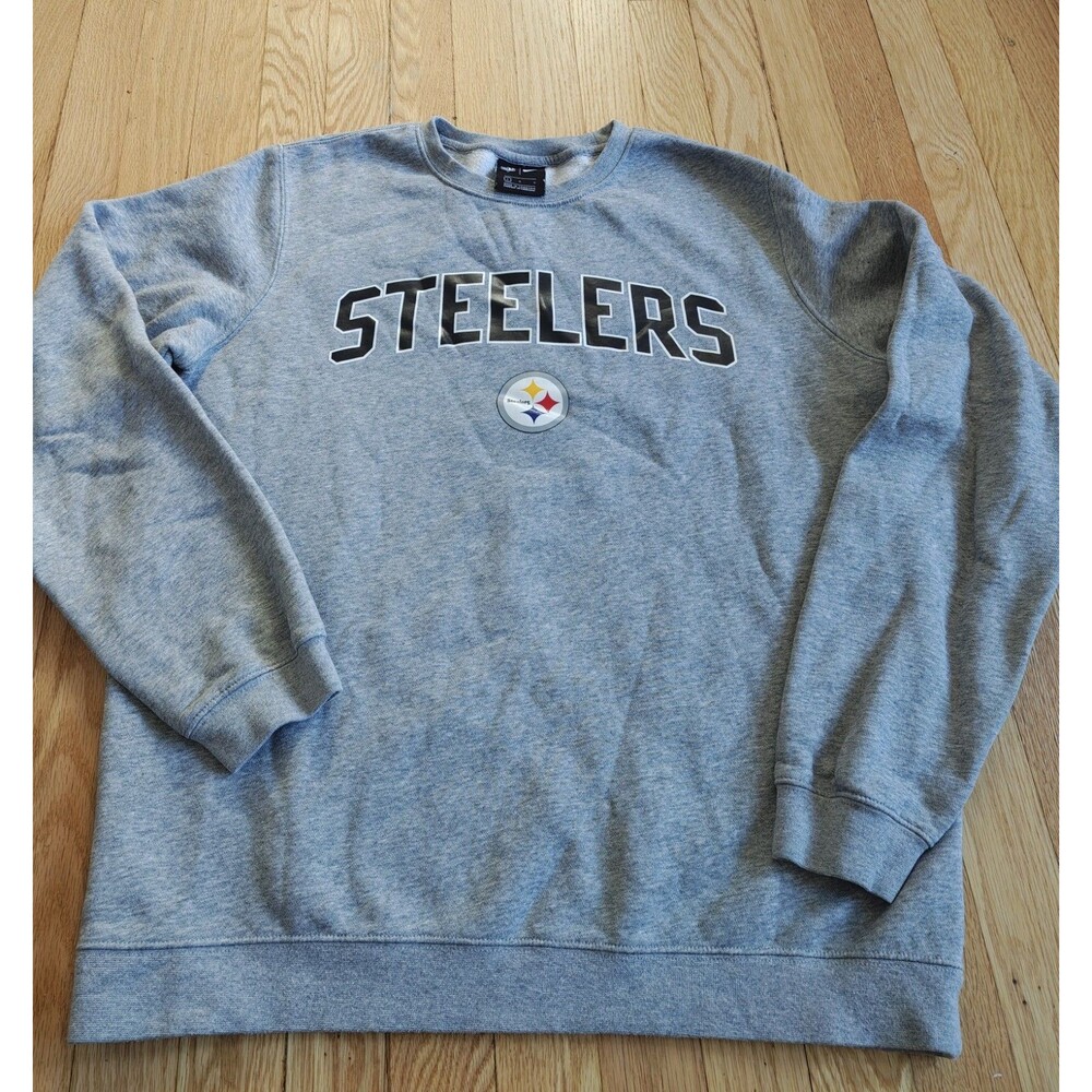 Nike Pittsburgh Steelers Hoodie Sweatshirt Men's L Gray